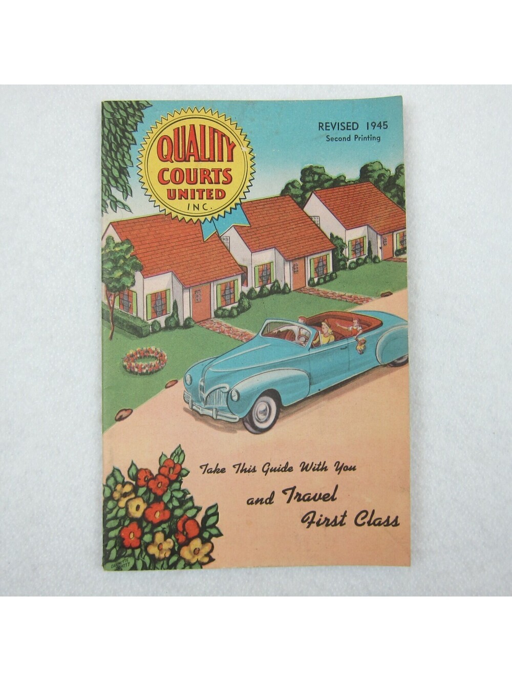 Vintage 1945 Quality Courts United Travel Guide Motel Hotel Directory Brochure